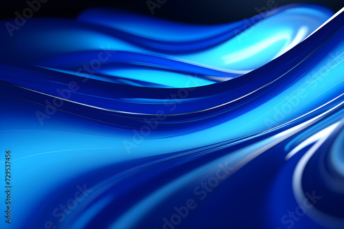 abstract background with smooth lines in blue, pink and purple colors - Ai Generated