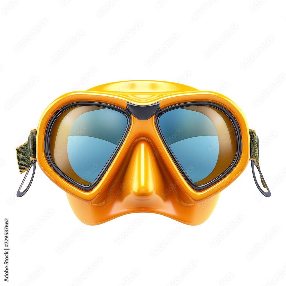 diving mask 3d icon illustration, summer, sports, isolated on transparent background diving mask 3d icon illustration, summer, sports, isolated on transparent background
