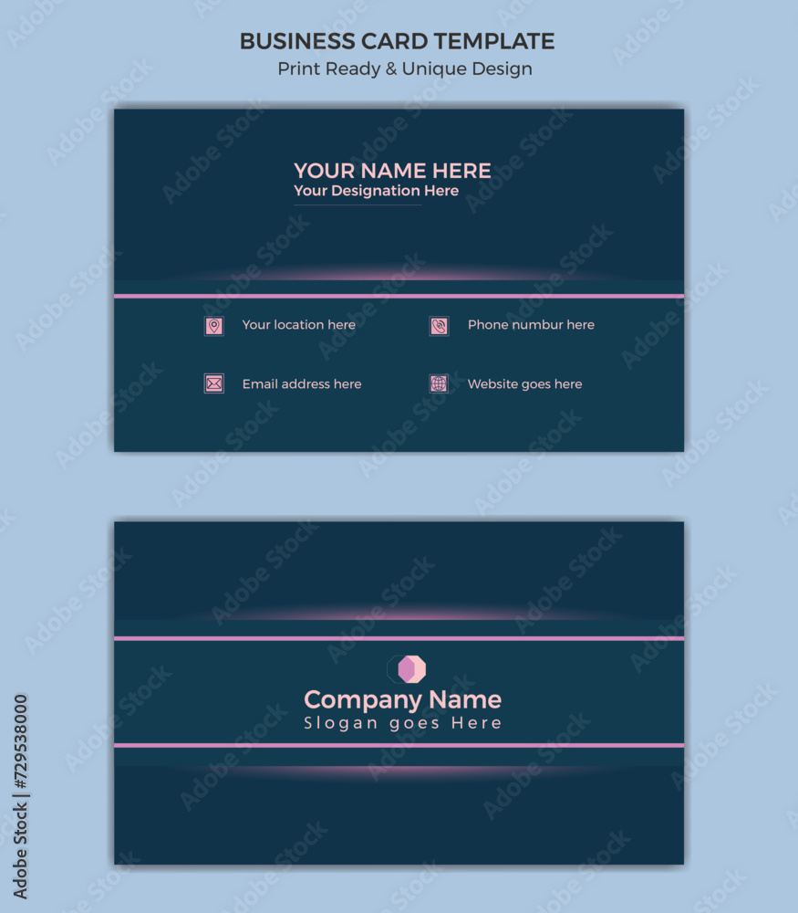 Clean And Professional Modern Business card Template Clean And Professional Modern Business card Template