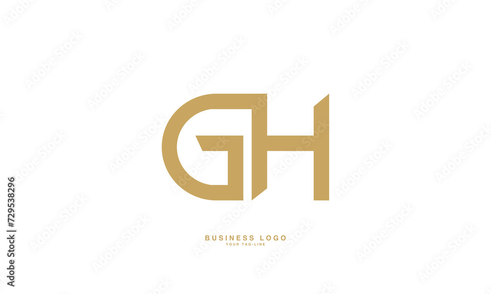 GH, HG, G, H, Abstract Letters Logo Monogram GH, HG, G, H, Abstract Letters Logo Monogram