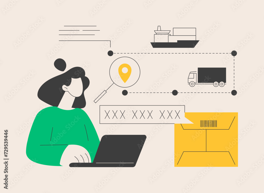 Post service tracking abstract concept vector illustration. Post service tracking abstract concept vector illustration.