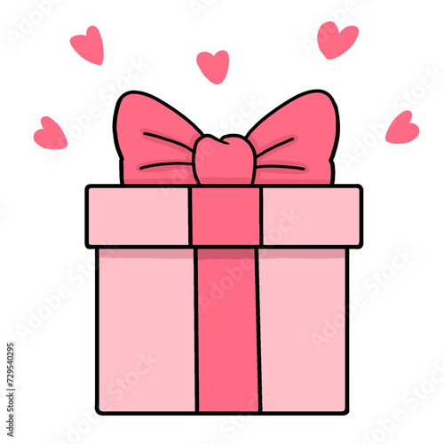 gift box with heart for valentine