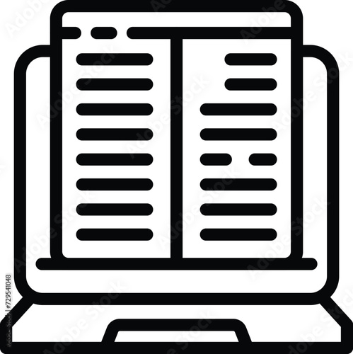 Dark vocal mobile icon outline vector. System student. Audio document