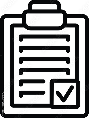 Transcription clipboard icon outline vector. Dark vocal record. Sound recording