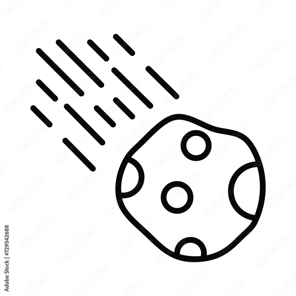 Meteor icon vector stock illustration Meteor icon vector stock illustration