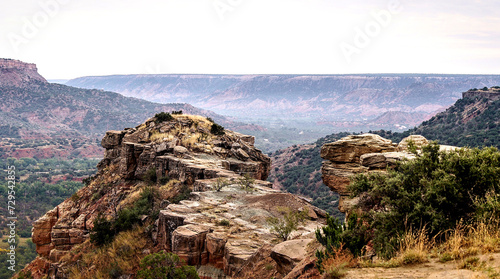 A unique shot of a hiking trail in the Palo Duro Canyon state park in west Texas.