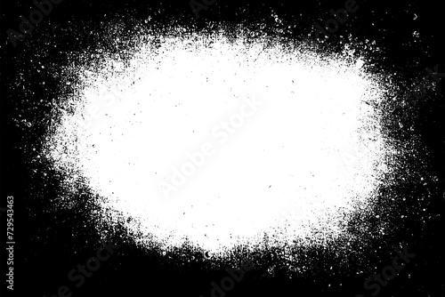 Grunge border texture background. Abstract frame overlay. PNG graphic illustration with transparent background.