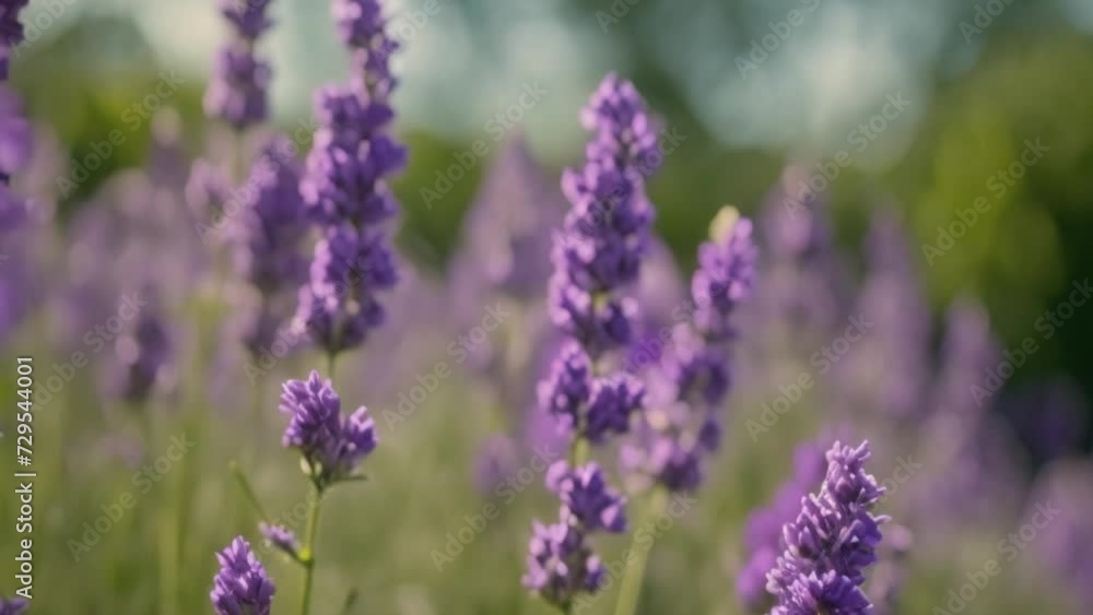 Lavender flowers sway in the wind in the afternoon Lavender flowers sway in the wind in the afternoon