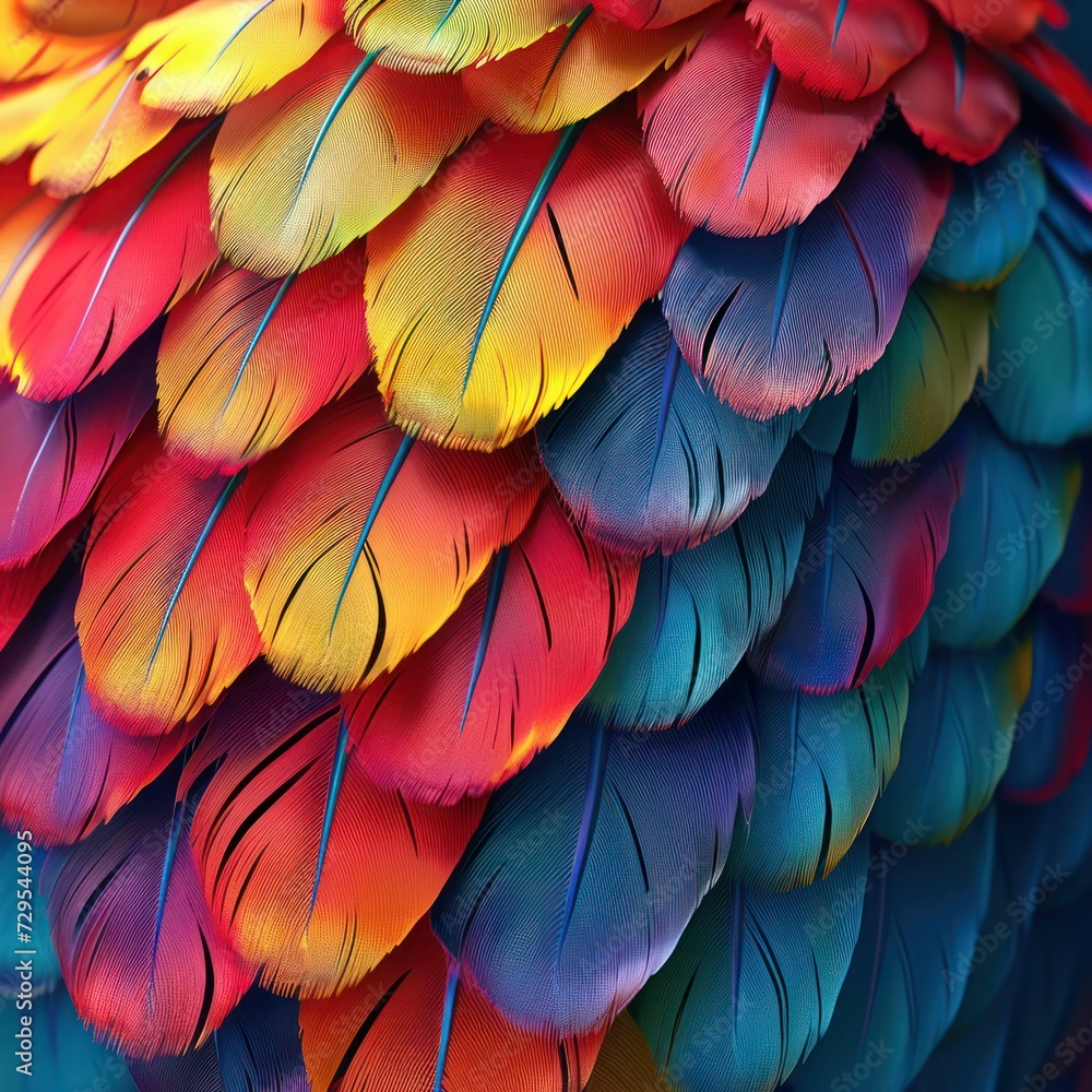 Obraz premium abstract background with colored feathers