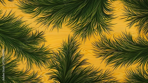 seamless background with coniferous branches pattern  coniferous  fir  