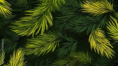 seamless background with coniferous branches pattern  coniferous  fir  