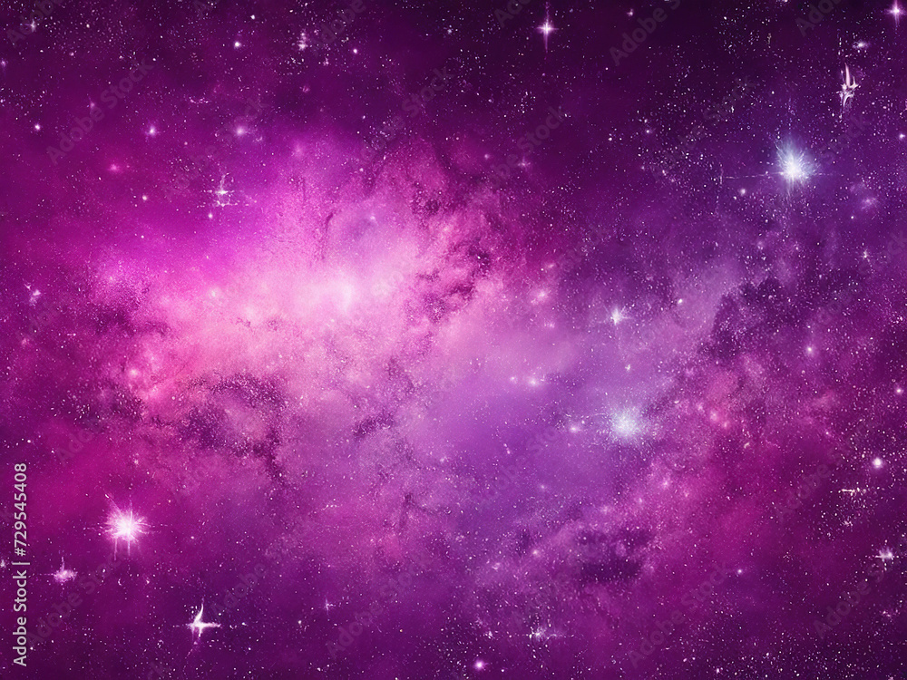 Attractive Galaxy texture with stars and beautiful nebula in the background, in the style of dark pink