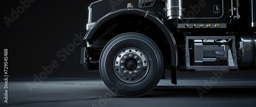 Showcasing the Power and Durability of a Truck - A Detailed Focus on Wheels and Tires in a Compelling Photograph