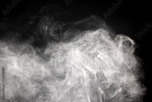 White Smoke on a Black Background