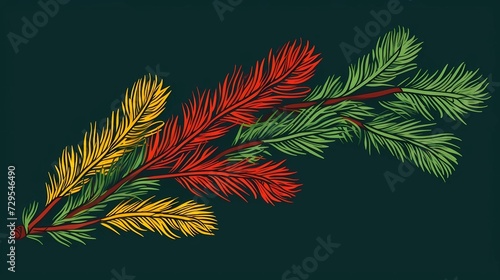 seamless background with coniferous branches pattern  coniferous  fir  