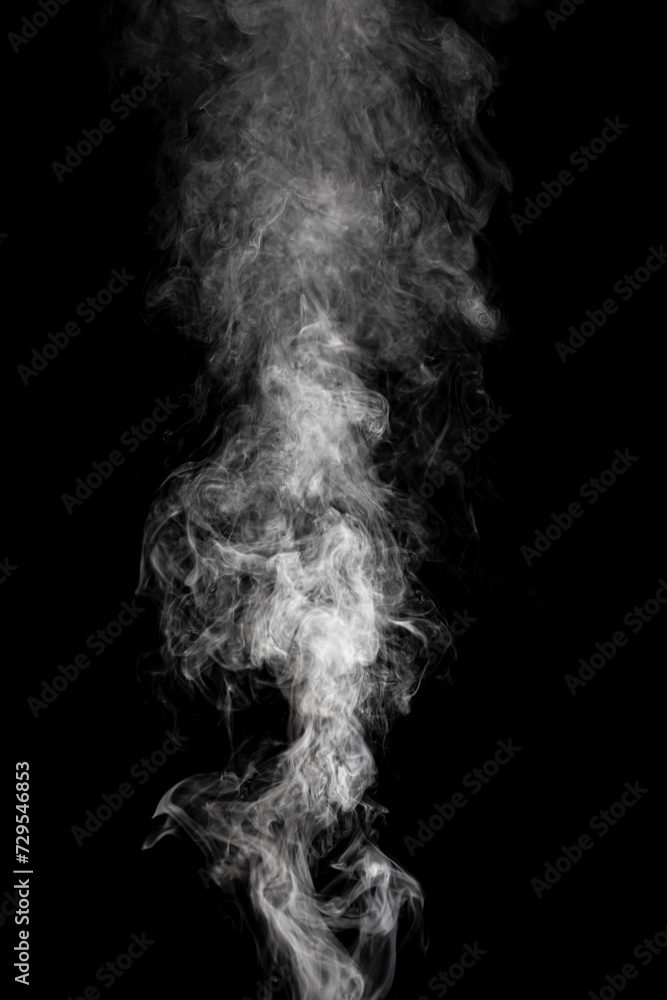 Smoke Rises Up on a Black Background Smoke Rises Up on a Black Background