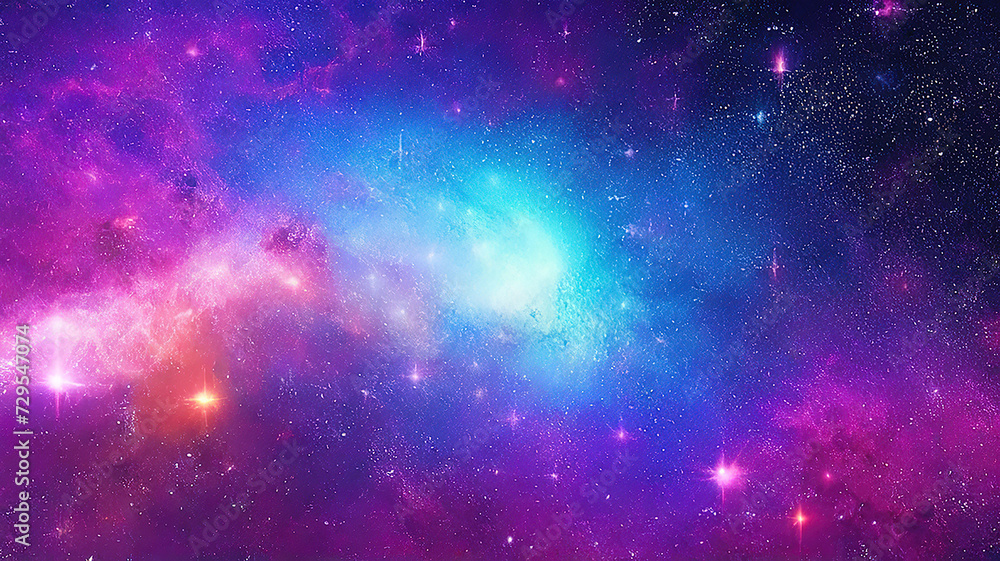Fototapeta premium Bright space galaxy background