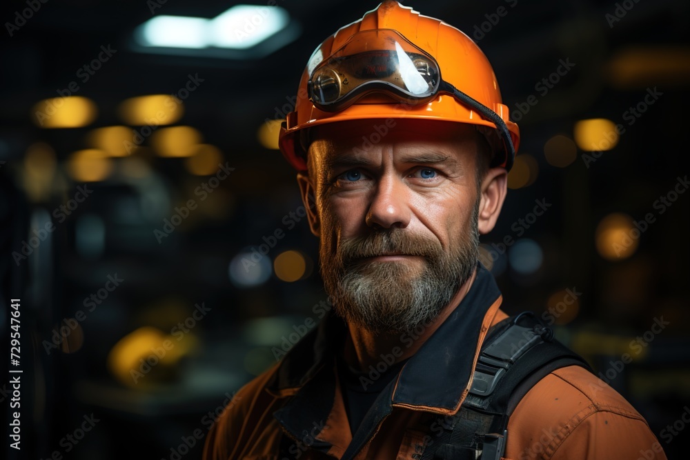 Expert Craftsmanship: A White Industry Maintenance Engineer in This Portrait Ensures Industrial Efficiency and Reliability with Precision Expert Craftsmanship: A White Industry Maintenance Engineer in This Portrait Ensures Industrial Efficiency and Reliability with Precision