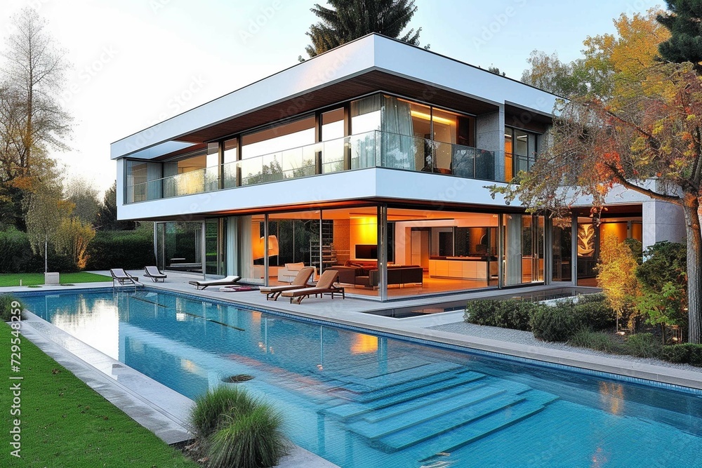 Modern house with pool