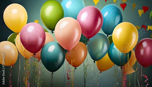 colorful balloons decoration for birthday celebrations