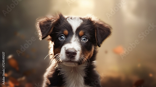 Portrait of an adorbale mixed breed puppy