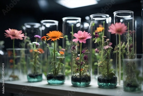 flowers in a glass