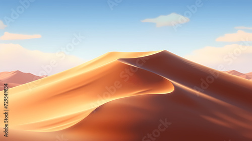 Desert background, desert landscape photography with golden sand dunes