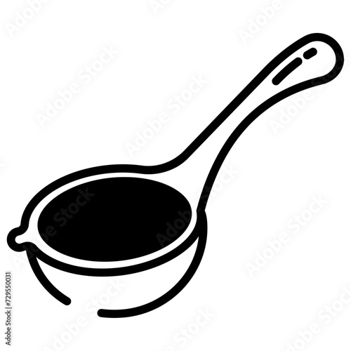 Strainer glyph and line vector illustration
