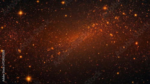 Gorgious Black dark orange red brown shiny glitter abstract background with space