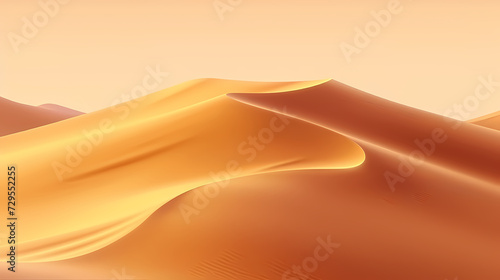 Desert landscape  sand dunes with wavy pattern