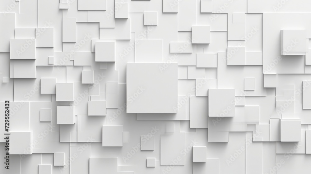 white square shapes on white background