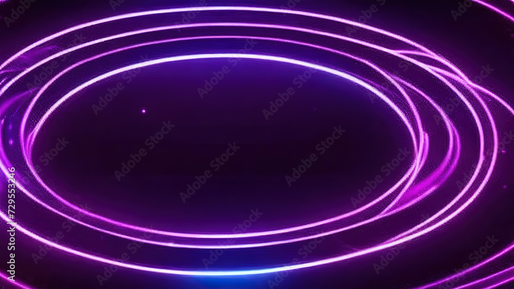 Eyecatching 3D rendering, Loop motion of glowing neon ring and on dark galaxy star background Eyecatching 3D rendering, Loop motion of glowing neon ring and on dark galaxy star background