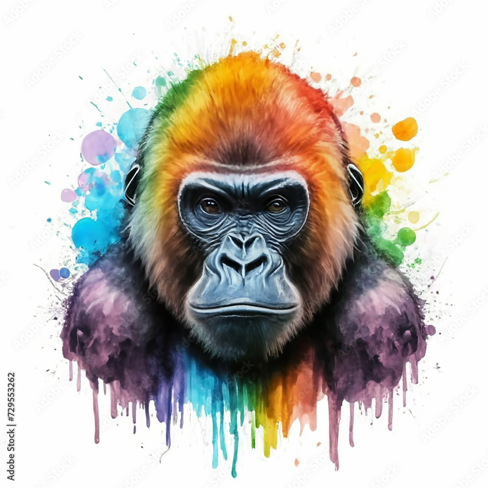 Minimalist Neon Line Gorilla Logo with Geometric Design, Vibrant Smoke Effects White Background with t-shirt design ai art Minimalist Neon Line Gorilla Logo with Geometric Design, Vibrant Smoke Effects White Background with t-shirt design ai art
