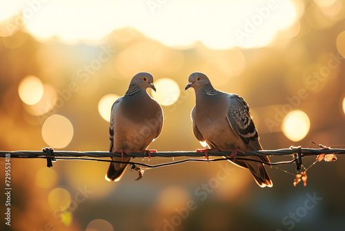 doves in love photo