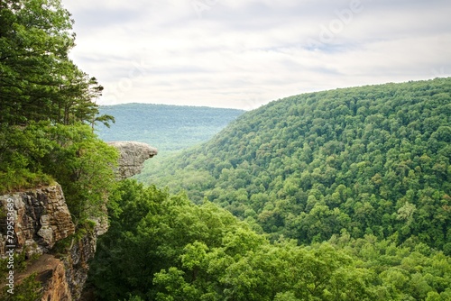 Hawksbill Crag in Arkansas ozark national forest.