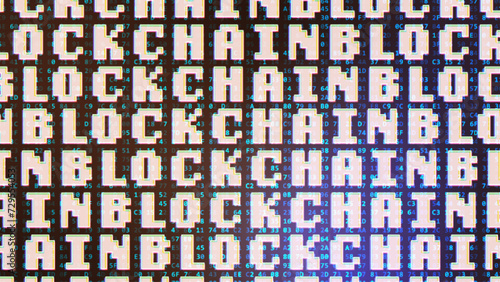 Security of Blockchain Illustration on Hexadecimal Cryptographic Code Background. Secure Programming and AI Code. Hexadecimal Background Illustration