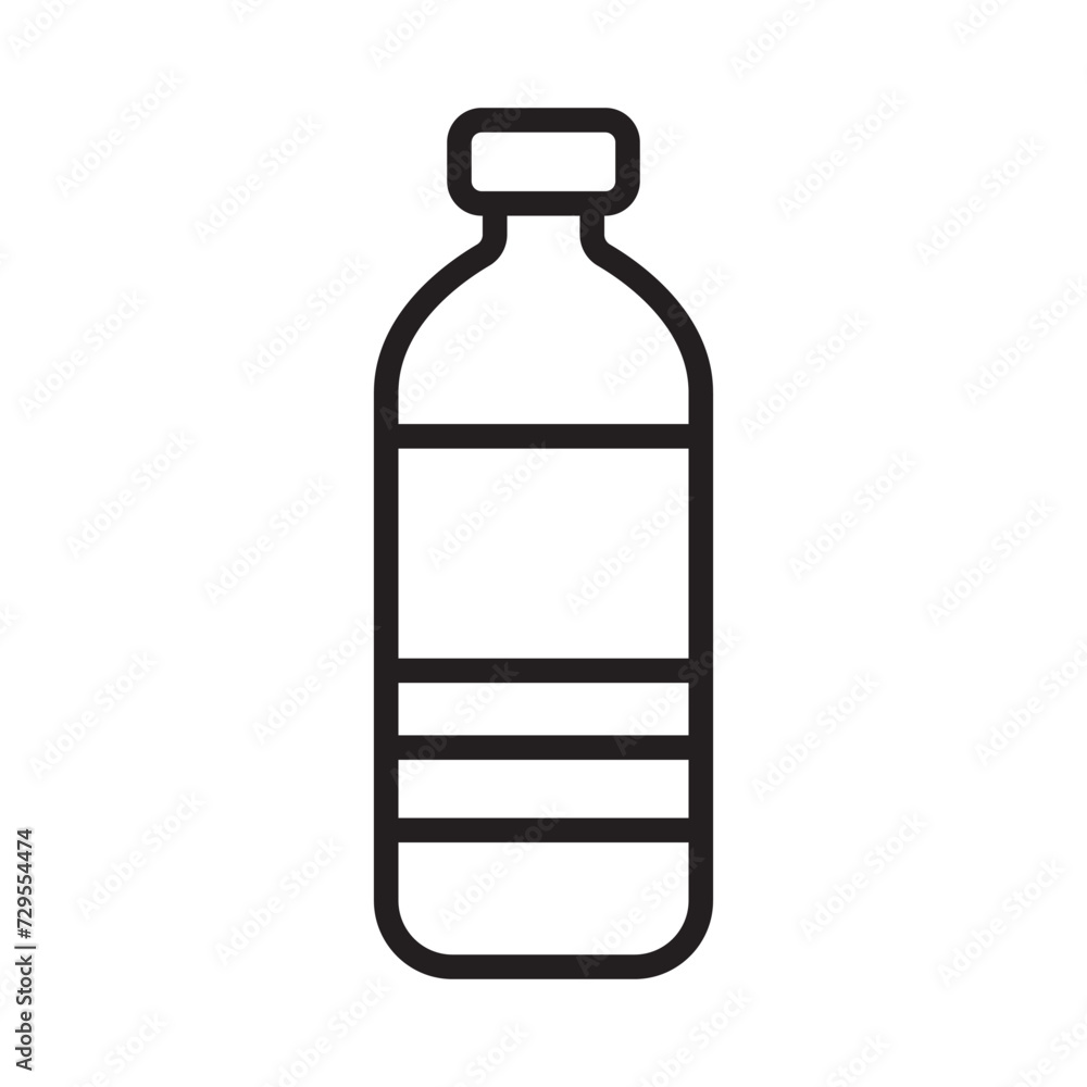 water bottle icon design vector template
