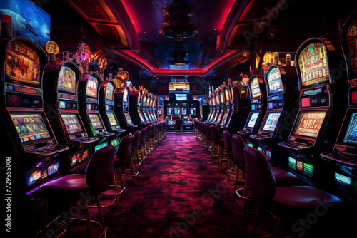 slot machines in the casino --ar 3:2 Job ID: b6c82ba4-045c-4f4c-b48b-f7d4b3125b67