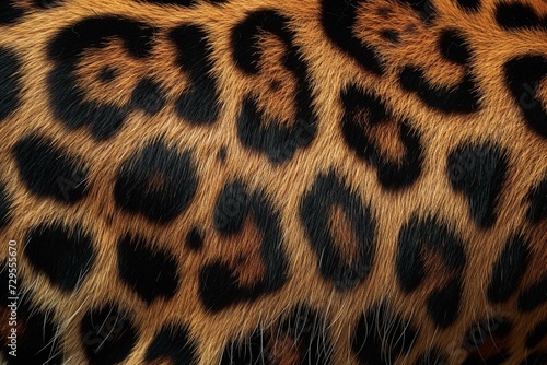 Spotty leopard fur as background. Jaguar skin texture