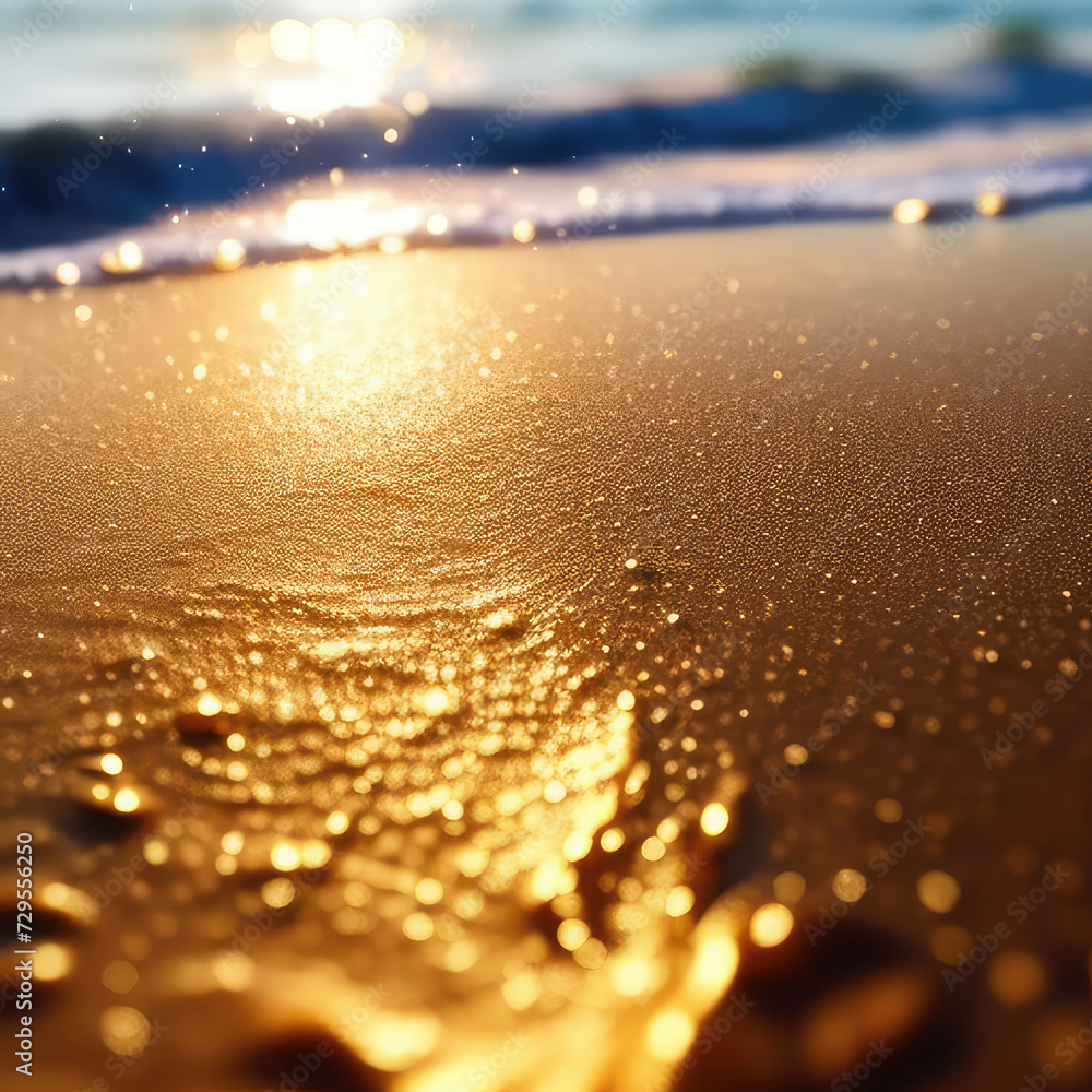 beach, Golden bubbles dance on the surface of the sea as the sunset casts a warm, orange glow, creating a mesmerizing abstract pattern in the water beach, Golden bubbles dance on the surface of the sea as the sunset casts a warm, orange glow, creating a mesmerizing abstract pattern in the water