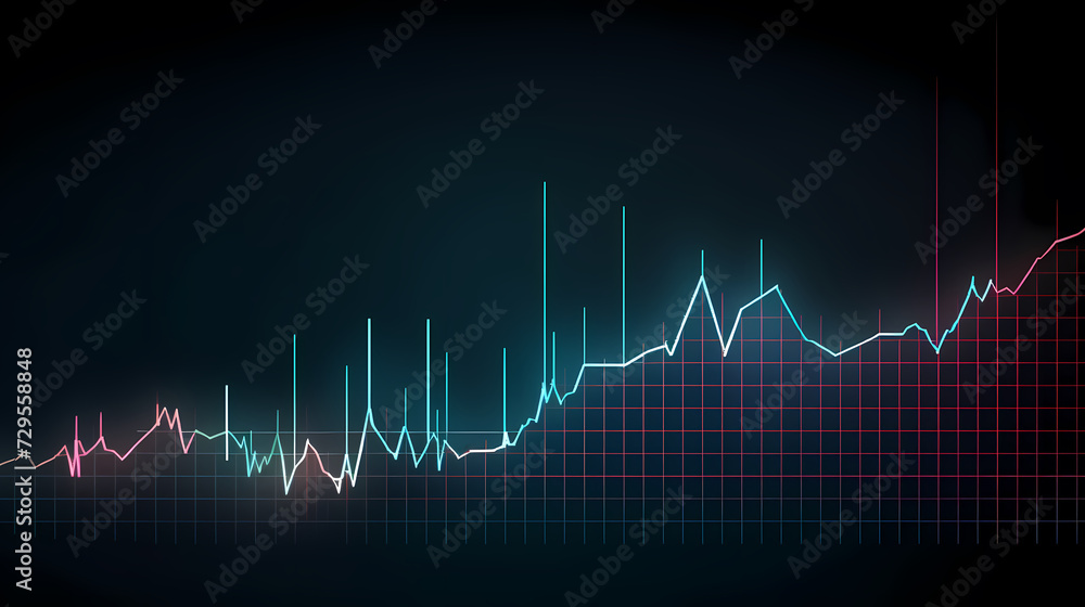 Stock market chart line concept, business chart on stock market background Stock market chart line concept, business chart on stock market background