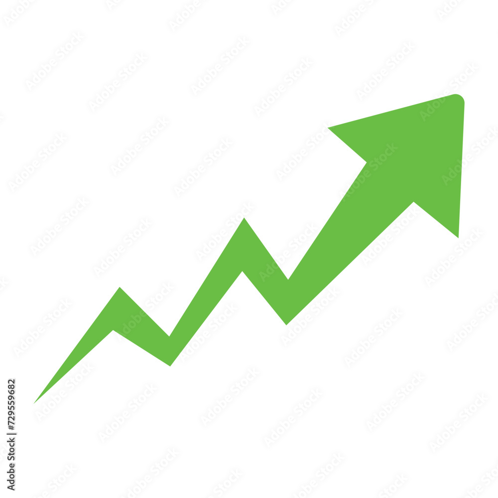 green arrow pointing up grow business financial profit graph. Vector illustration. Eps file 127. green arrow pointing up grow business financial profit graph. Vector illustration. Eps file 127.