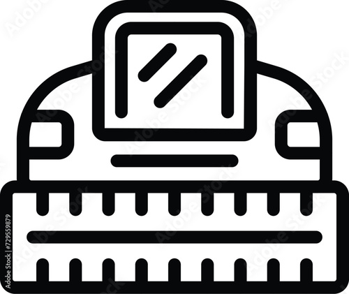 Farm machine icon outline vector. Cereal food. Cereal tractor organic