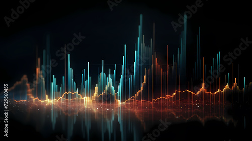 Stock market abstract background, economic and infographic concept