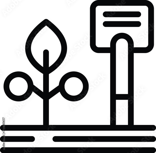 Plant harvest icon outline vector. Machine cereal cane. Rural land work