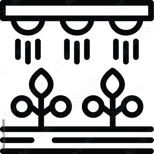 Farmer plant watering icon outline vector. People food. Market work