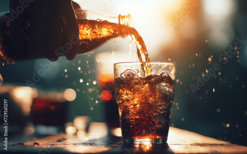 Cola water, soda water, soda drink background image