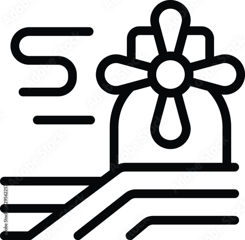 Farm mill icon outline vector. Farmer rural land. Machine cereal agriculture