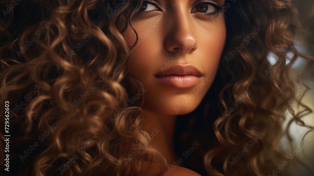 Close up portrait of attractive smiling happy young woman with long curly red hair Close up portrait of attractive smiling happy young woman with long curly red hair