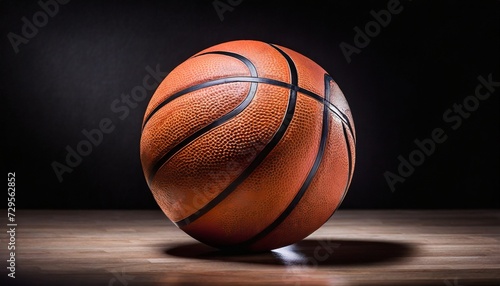 basketball ball on a black background